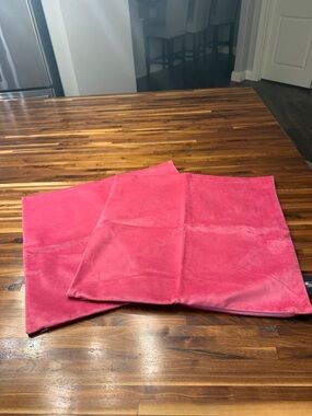 Plush Pink Decorative Throw Pillow Covers - Set of 2